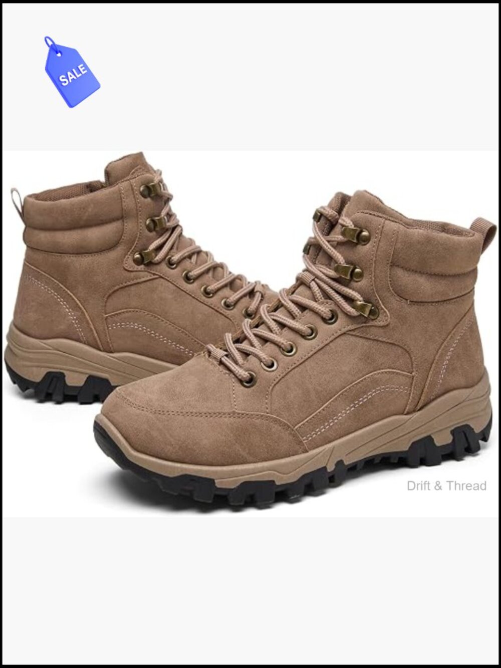 Women's Combat Ankle Boots Side Zipper Lug Sole Faux Leather